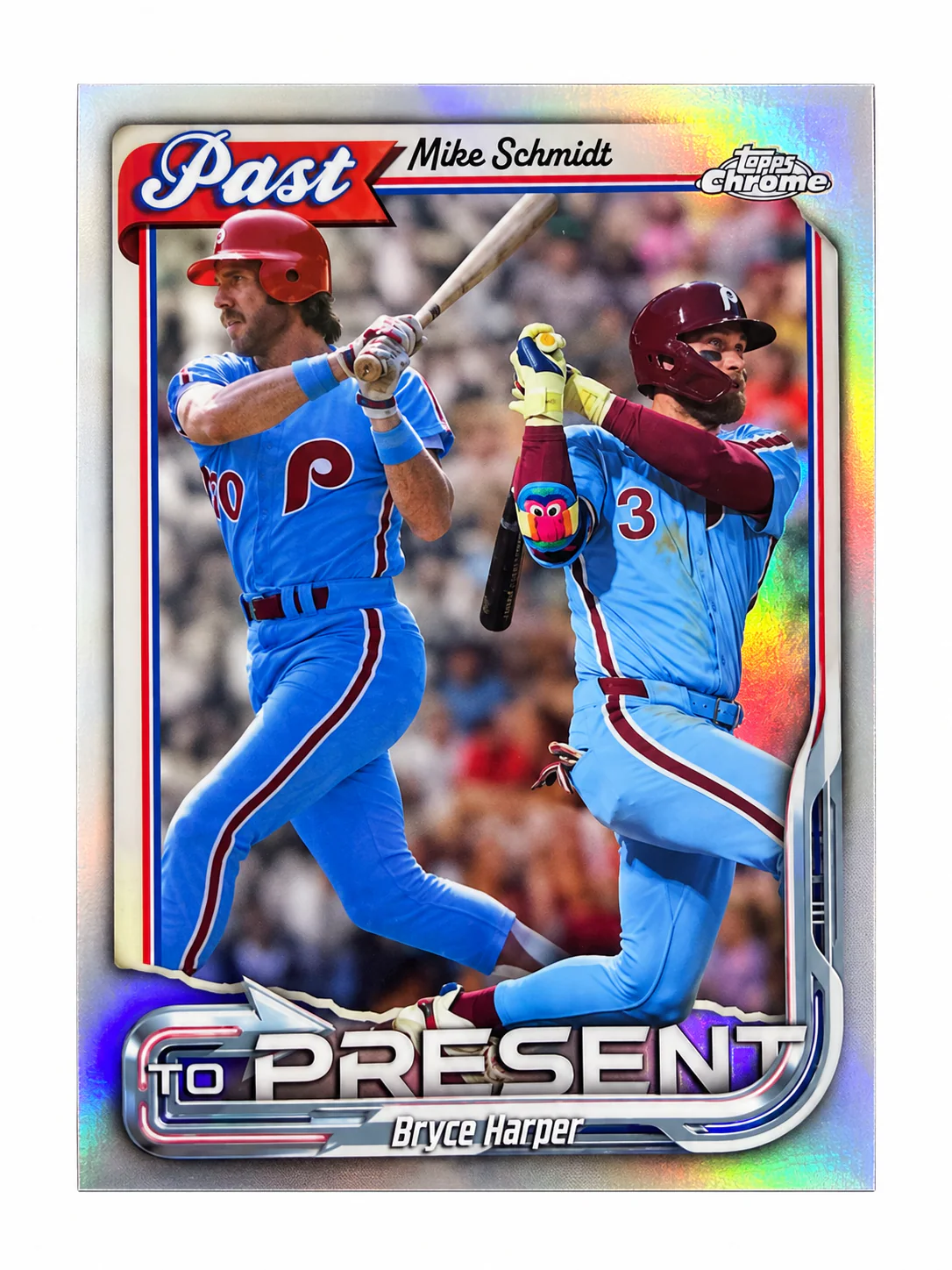 Mike Schmidt / Bryce Harper · Topps Chrome Past to Present