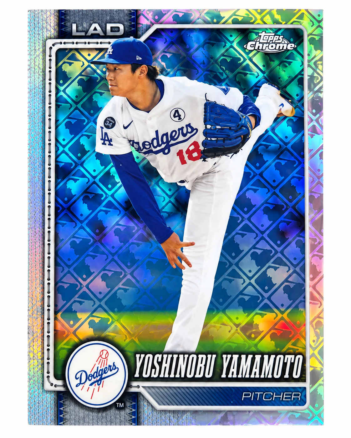 Yoshinobu Yamamoto · Topps Chrome Logofractor