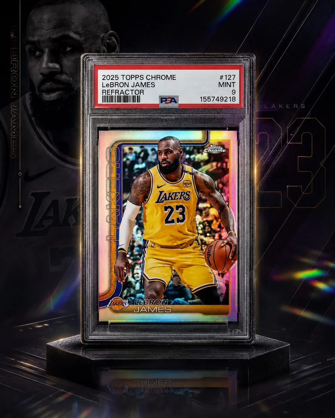 LeBron James · Topps Chrome Refractor · PSA 9