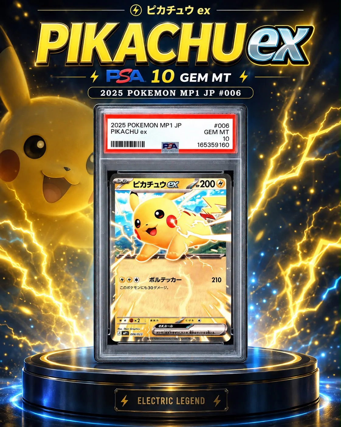 Pikachu ex · Japanese MP1 #006 · PSA 10